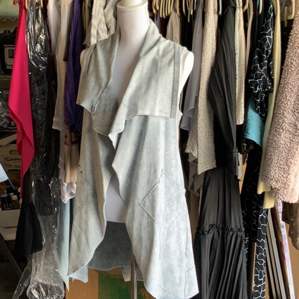 Long light blue vest